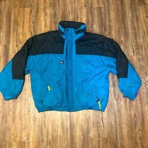 Vintage Inside Edge Ski Jacket Men's XL Color Block Full Zip 90s Outdoor Vacay